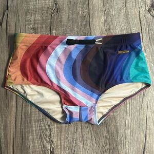 Skull and bones medium trunk bathing suit